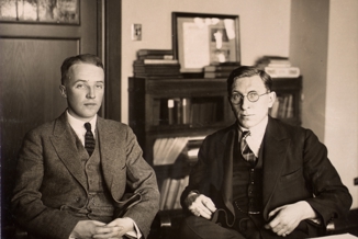 Arkivfoto af Charles Best og Frederick Banting